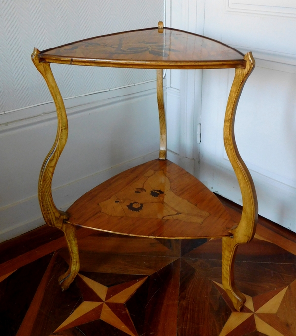 Majorelle : Art Nouveau tea table, Ecole de Nancy - stamped