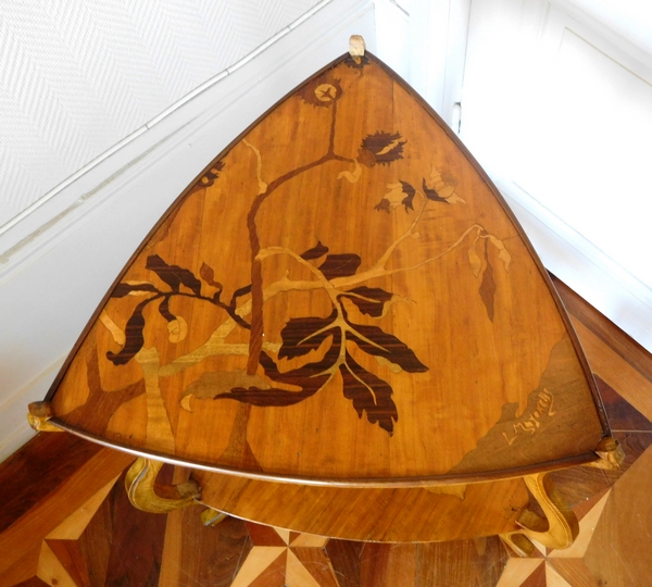 Majorelle : Art Nouveau tea table, Ecole de Nancy - stamped