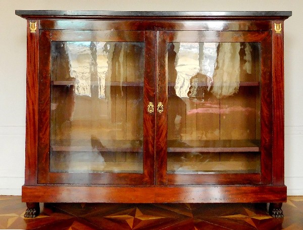 Empire mahogany bookcase, early 19th century circa 1830