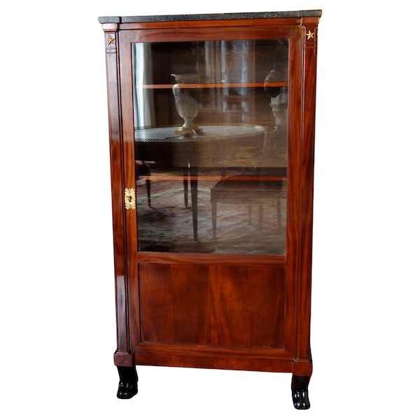 Empire mahogany showcase / bookcase, early 19th century circa 1805 - 76,5cm x 35cm x 146cm