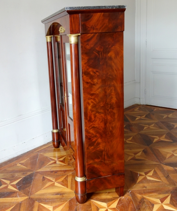 Empire mahogany and ormolu bookcase / display case, early 19th century 