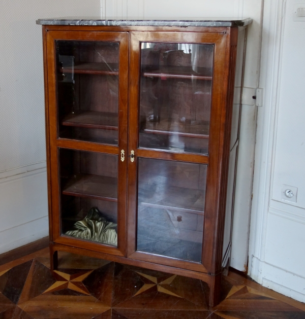 Bibliothèque, vitrine en acajou d'époque Louis XVI - 132cm x 95cm