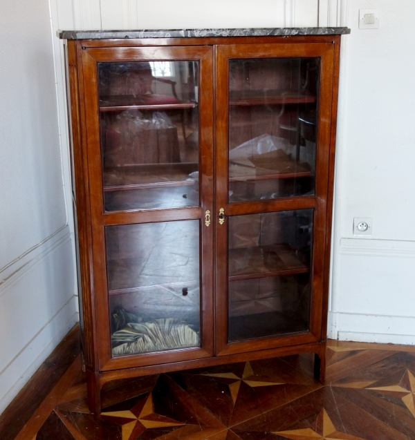 Bibliothèque, vitrine en acajou d'époque Louis XVI - 132cm x 95cm