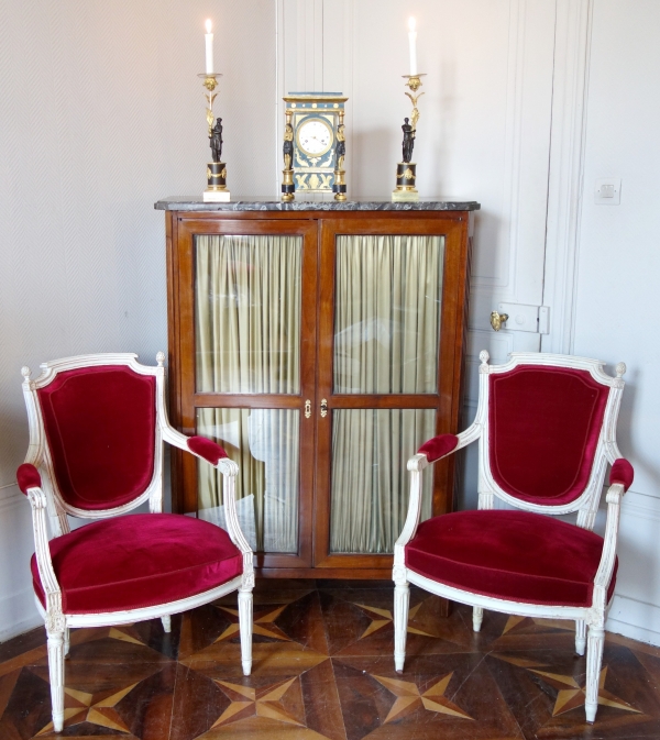 Bibliothèque, vitrine en acajou d'époque Louis XVI - 132cm x 95cm