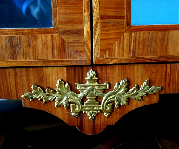 Louis XVI marquetry bookcase / vitrine, late 18th century stamped JB Tuart