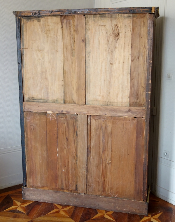 François Garnier : vitrine bibliothèque d'époque Régence Louis XV bois de violette, estampillée