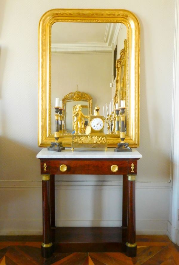 Gilt wood mirror, Napoleon III period - mid 19th century - 114cm x 84cm