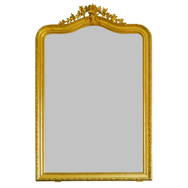 Very large mercury mirror, gilt wood frame, mercury mirror, Napoleon III period - 135cm x 210cm