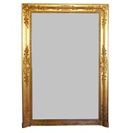 Tall gilt wood mirror, mercury glass, France circa 1840 - 196 X 129cm