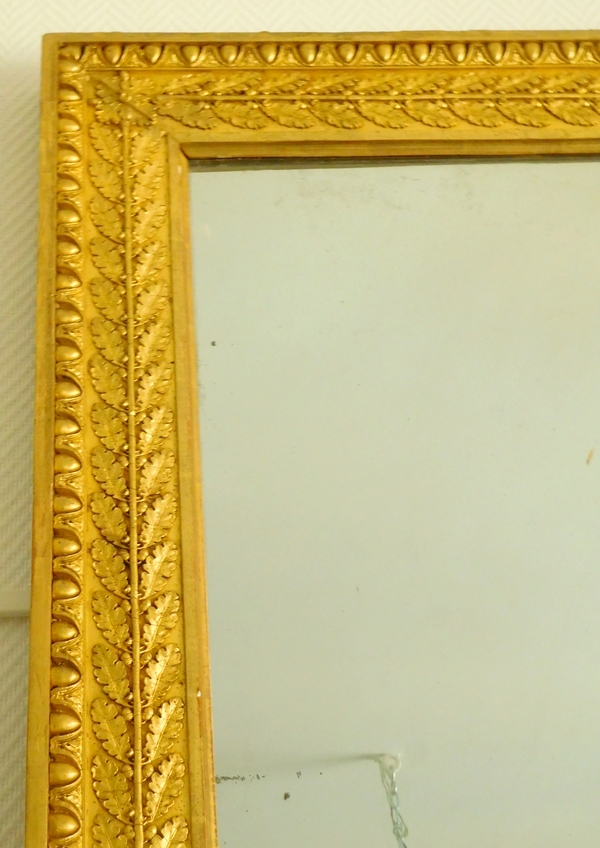 Tall fireplace mirror, Empire production, gilt wood frame, mercury glass - 130cm x 213cm