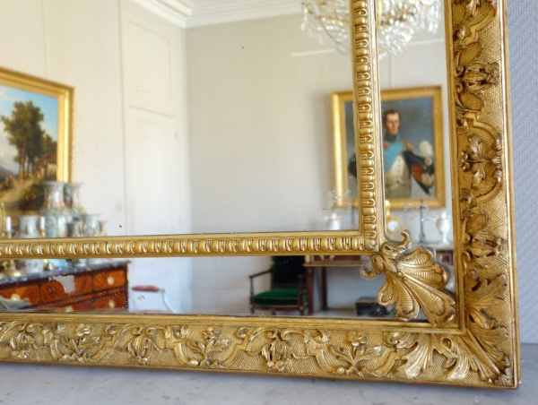 Miroir à parcloses en bois doré, style Régence époque Napoléon III 216,5cm x 130cm