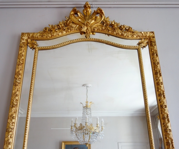 Large Regency style gilt wood, Napoleon III production 216.5cm x 130cm