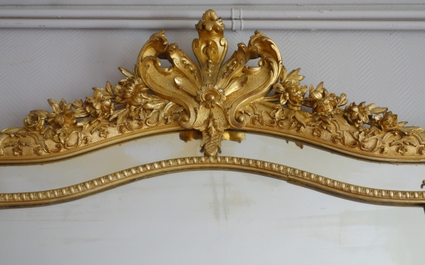 Large Regency style gilt wood, Napoleon III production 216.5cm x 130cm