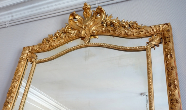 Large Regency style gilt wood, Napoleon III production 216.5cm x 130cm