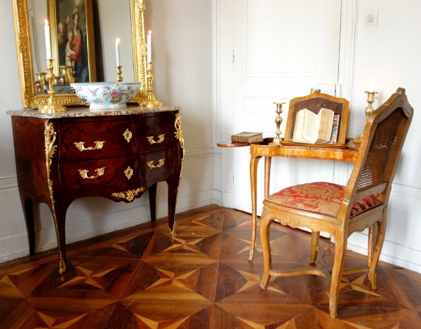 Miroir en bois sculpté et doré à glace au mercure, époque Louis XIV Régence - 79,5cm x 159cm