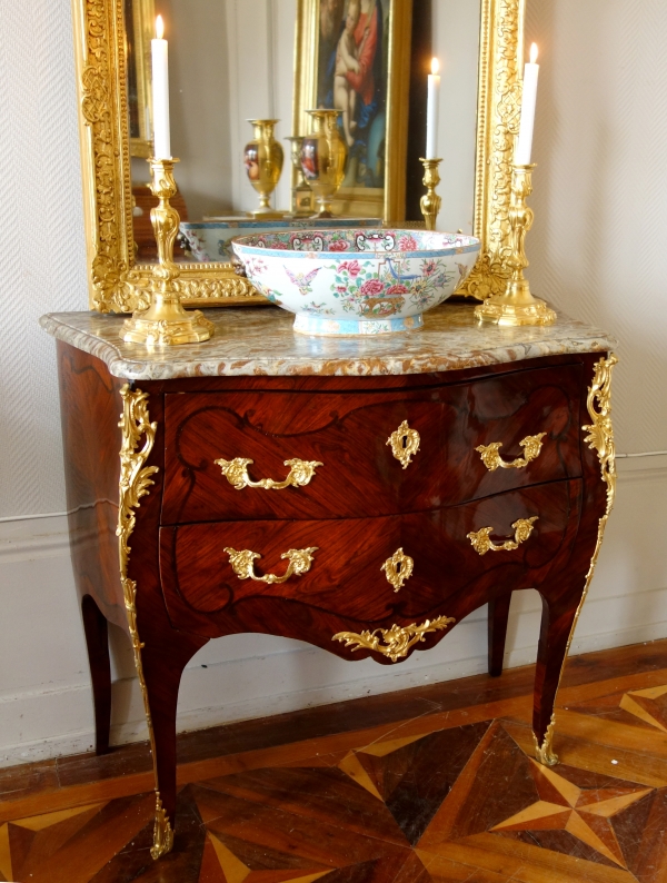 Louis XIV sculpted gilt wood mirror, mercury glass, early 18th century - 79.5cm x 159cm