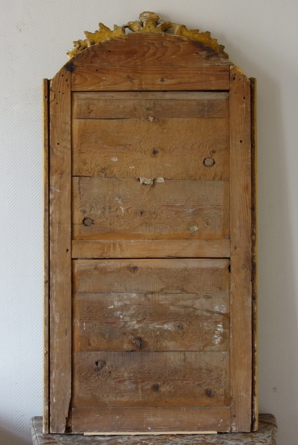 Miroir en bois sculpté et doré à glace au mercure, époque Louis XIV Régence - 79,5cm x 159cm