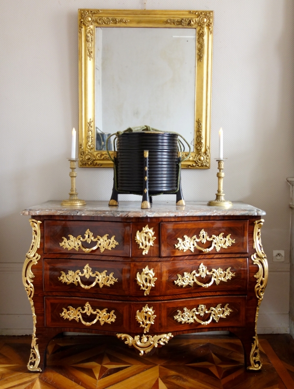 Mid 19th century gold leaf gilt wood mirror, mercury glass - 100cm x 80cm