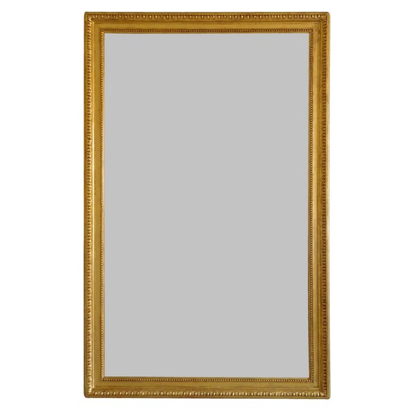 Miroir de style Louis XVI en bois doré pour cheminée ou à suspendre - 147cm x 95cm