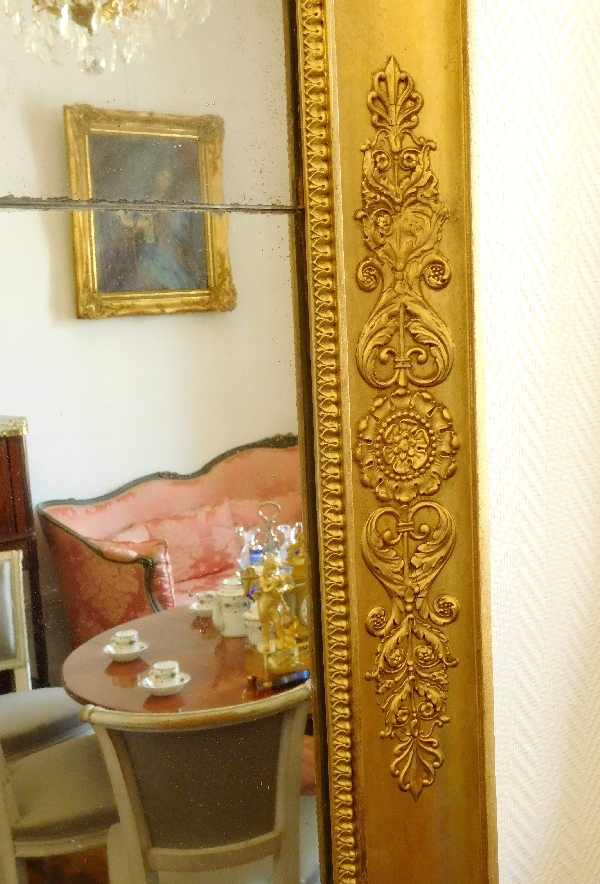 Empire gilt wood mirror, mercury glass, France circa 1820 - 121cm X 96cm