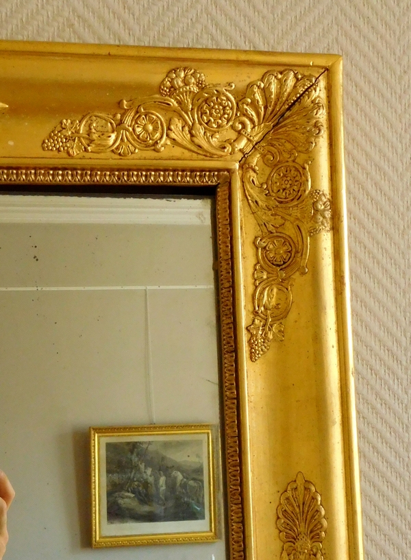 Empire gilt wood mirror, early 19th century, mercury glass - 80.5cm x 97cm