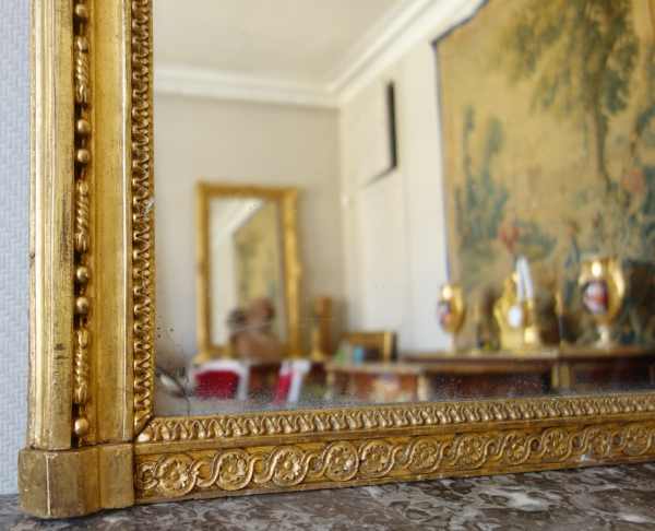 Louis XVI gilt wood mirror, 18th century, mercury glass - 117cm x 88.5cm