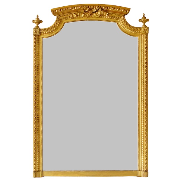 Louis XVI style gilt wood mirror, late 19th century - 128cm x 84cm