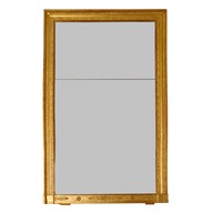 Tall Empire fireplace mirror, gilt wood frame, mercury glass, 91x162cm