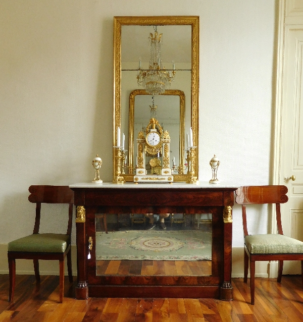 Empire mirror, gilt wood frame, early 19th century - 76cm x 146cm