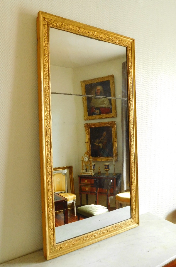 Empire mirror, gilt wood frame, early 19th century - 76cm x 146cm