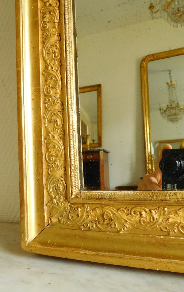 Empire mirror, gilt wood frame, early 19th century - 76cm x 146cm