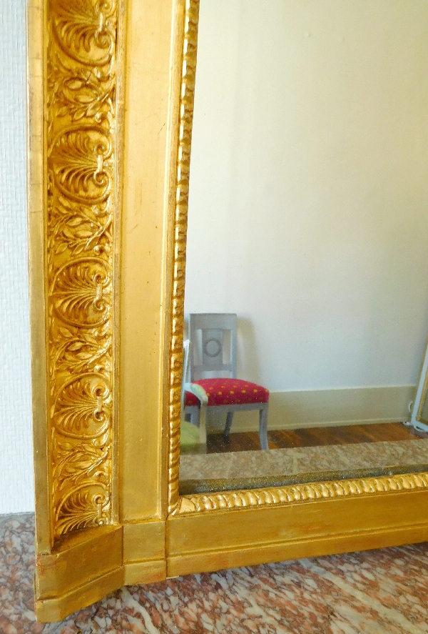 Tall Empire mirror, gilt wood and mercury glass, early 19th century - 197cm