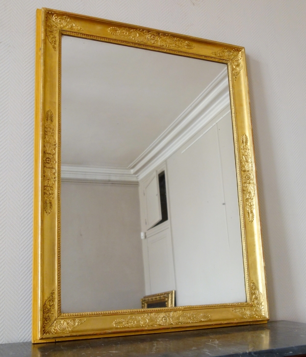 Empire mirror, gilt wood frame, mercury glass, early 19th century - 120cm x 90cm