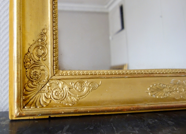 Empire mirror, gilt wood frame, mercury glass, early 19th century - 120cm x 90cm