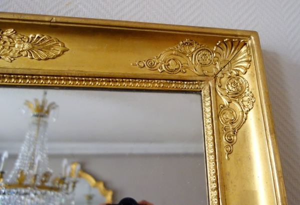 Empire mirror, gilt wood frame, mercury glass, early 19th century - 120cm x 90cm