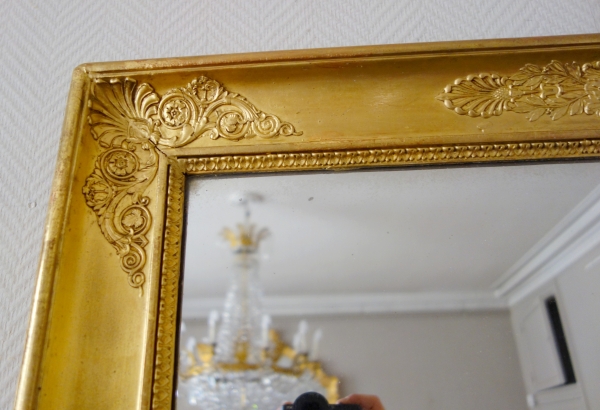 Empire mirror, gilt wood frame, mercury glass, early 19th century - 120cm x 90cm