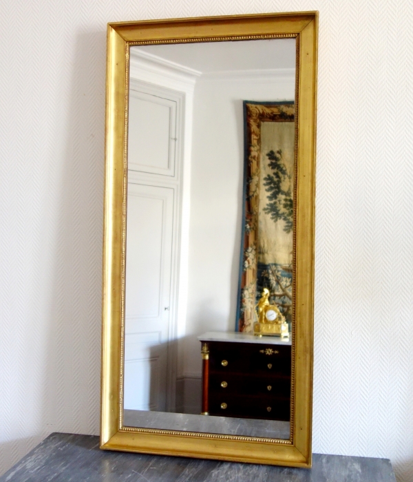 Empire mirror, gold leaf gilt wood, mercury glass, early 19th century