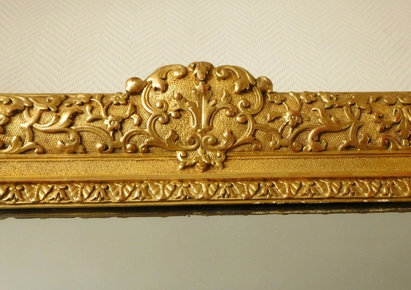 Louis XIV - Regence style gilt wood mirror, mercury glass - 160cm x 96cm