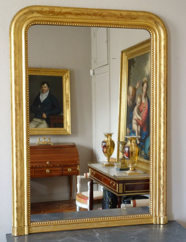 Large gilt wood mirror, France, 19th century circa 1850