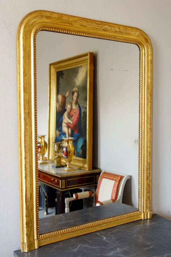 Large gilt wood mirror, France, 19th century circa 1850