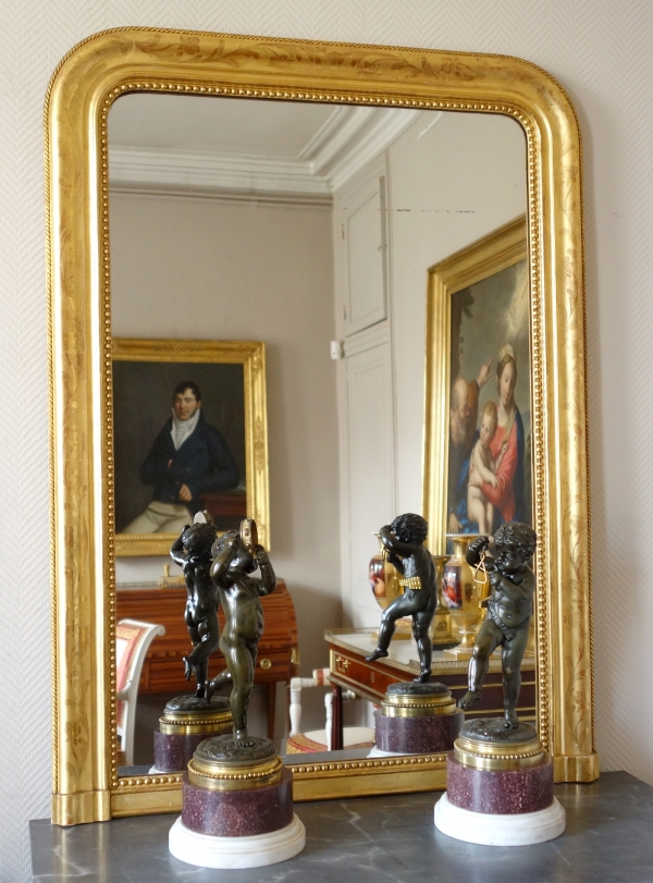 Large gilt wood mirror, France, 19th century circa 1850