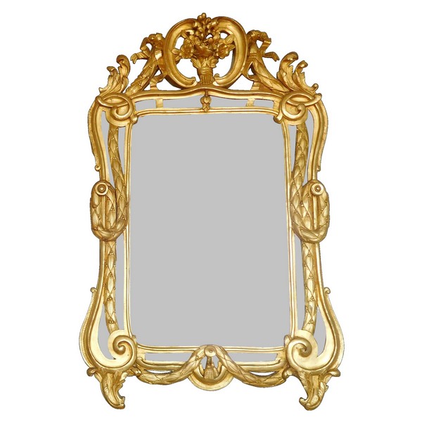 Large gilt wood mirror - Louis XV period - France circa 1765