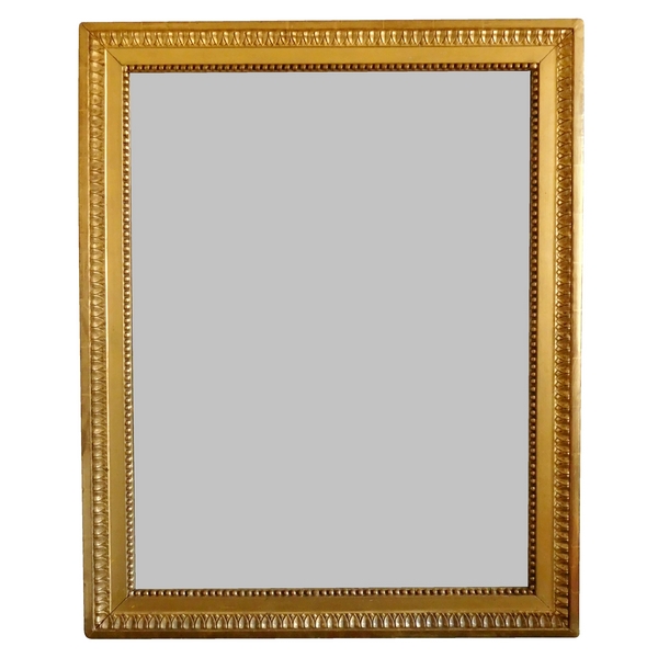 Miroir d'époque Louis XVI, cadre en bois doré, glace au mercure - 82cm x 104cm