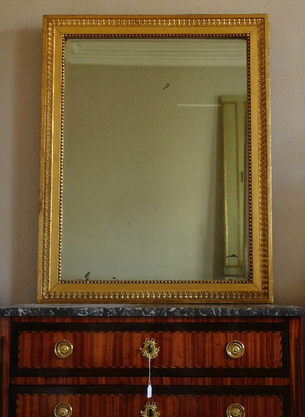 French Louis XVI mercury mirror, gilt wood frame, late 18th century - 82cm x 104cm