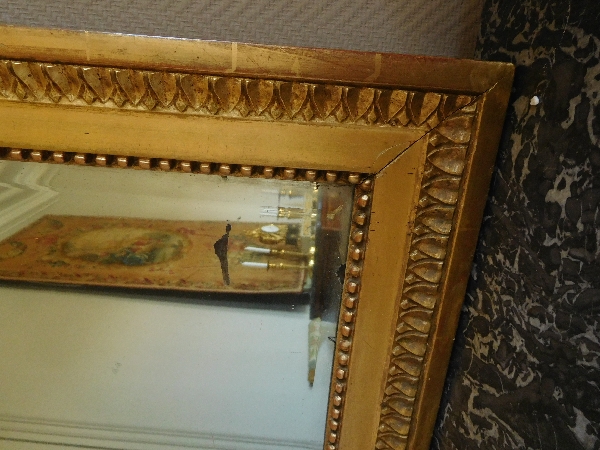 French Louis XVI mercury mirror, gilt wood frame, late 18th century - 82cm x 104cm