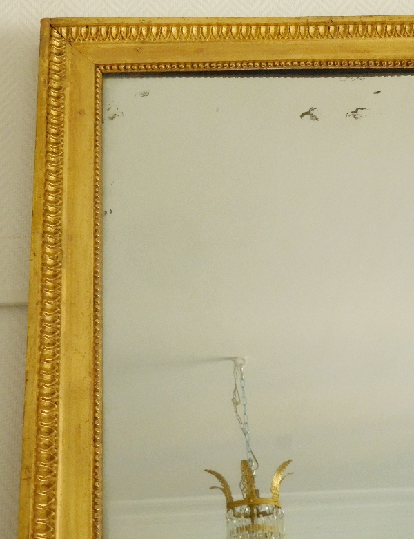 Tall Louis XVI mirror, gilt wood and mercury glass, late 18th century - 200cm