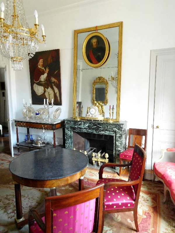 Tall Louis XVI mirror, gilt wood and mercury glass, late 18th century - 200cm