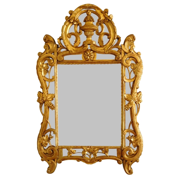 Miroir en bois doré, travail provencal d'époque Louis XV - Transition 96cm x 60cm