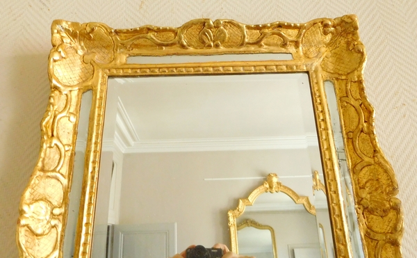 Louis XIV / Regency gilt wood mirror, early 18th century 48cm x 56cm