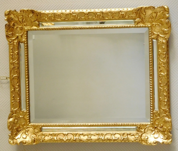 Louis XIV / Regency gilt wood mirror, early 18th century